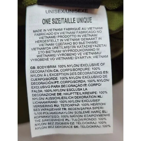 The North Face Olive Green Nylon Cap Unisex One Size Lightweight Hat NWT - Picture 5 of 5